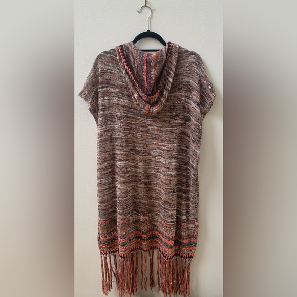 SZ S/P Free People Multi Color Maxi Sweater - Picture 4 of 9